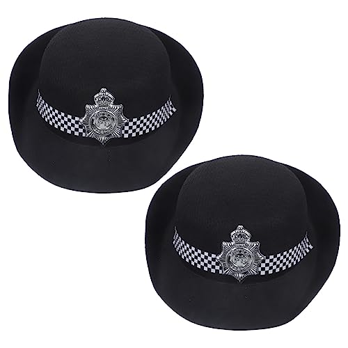 UKCOCO 2Stücke Polizeihüte für Cosplay und Halloween Waschbar aus Hochwertigem Filzmaterial Verkleidung für Partys und Bühnenaufführungen UKCOCO 2Stücke Polizeihüte für Cosplay und Halloween Waschbar aus Hochwertigem Filzmaterial Verkleidung für Partys und Bühnenaufführungen von UKCOCO