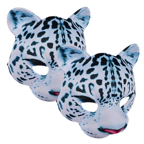 UKCOCO 2Stücke Schneeleoparden Maske Leicht Verstellbar für Halloween Kostümpartys Cosplay Maskenbälle Wiederverwendbar UKCOCO 2Stücke Schneeleoparden Maske Leicht Verstellbar für Halloween Kostümpartys Cosplay Maskenbälle Wiederverwendbar von UKCOCO