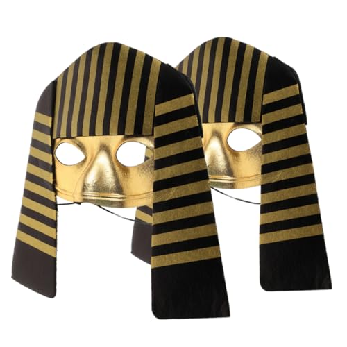 UKCOCO 2Stücke Teilige Pharaonenmaske für Verstellbare Cosplay Maske für Halloween Auffälliges Design für Partys und Rollenspiele Wiederverwendbar und Bequem UKCOCO 2Stücke Teilige Pharaonenmaske für Verstellbare Cosplay Maske für Halloween Auffälliges Design für Partys und Rollenspiele Wiederverwendbar und Bequem von UKCOCO