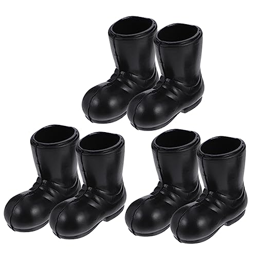 UKCOCO 3 Paare Mini Weihnachtsstiefel Modell Weihnachtsmann Schuhe Miniatur Stiefel Dekorationen Puppenhaus Zubehör Langlebig Glatt und Farbecht Weihnachtsdeko Figuren von UKCOCO