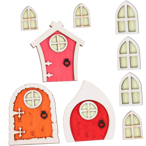 UKCOCO 3 Sätze Teiliges Garten Holz Miniatur Langlebig und Bruchsicher zum Aufhängen an Bäumen Natürliche Holzverarbeitung Detailreiche Gestaltung für Puppenhaus und Gartenzubehör von UKCOCO