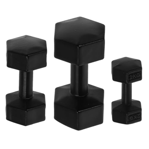 UKCOCO 3 Stück Miniatur Hanteln Teiliges Mini Fitness Equipment für Puppenhäuser Dekorative Sportgeräte Schwarz Hochwertige Sichere Materialien für Kreative Miniatur Szenen UKCOCO 3 Stück Miniatur Hanteln Teiliges Mini Fitness Equipment für Puppenhäuser Dekorative Sportgeräte Schwarz Hochwertige Sichere Materialien für Kreative Miniatur Szenen von UKCOCO