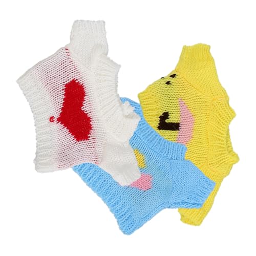 UKCOCO 3 Stück Teiliges Plüschpuppen Kleidungsset mit Atmungsaktiven Weichen Bärenpullovern in Weiß Gelb und Blau Zarte Puppenkleidung für Ankleiden und Basteln von Zufällige Farbe UKCOCO 3 Stück Teiliges Plüschpuppen Kleidungsset mit Atmungsaktiven Weichen Bärenpullovern in Weiß Gelb und Blau Zarte Puppenkleidung für Ankleiden und Basteln von Zufällige Farbe von UKCOCO
