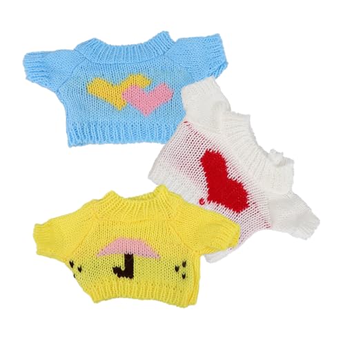UKCOCO 3 Stück Teiliges Puppenkleidungs mit Süßen Bärenpullovern Weiche Wollgarn Einfach Anzuziehen Reinigen Dekorative Kuscheltierkleidung für Mädchen und Plüschtiere Zufällige Farbe UKCOCO 3 Stück Teiliges Puppenkleidungs mit Süßen Bärenpullovern Weiche Wollgarn Einfach Anzuziehen Reinigen Dekorative Kuscheltierkleidung für Mädchen und Plüschtiere Zufällige Farbe von UKCOCO