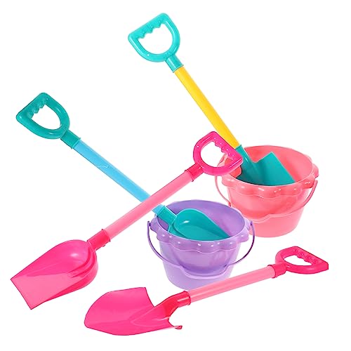 UKCOCO 3 Stück Teiliges Sandspielzeug Set mit Sonnenblumen Eimer Glatte Oberfläche Leicht Tragbar Fördert Kreativität und Fantasie Strandspielzeug für Jungen und Mädchen Zufällige Farbe von UKCOCO