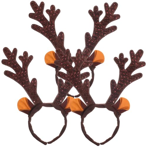 UKCOCO 3 Stück Teiliges Xmas Rentier Geweih Haarreif aus Leichtem Langlebigem Material Pailletten Verziert Komfortabel für Weihnachtsfeier Kostüm Maske Party und Bühnenauftritt UKCOCO 3 Stück Teiliges Xmas Rentier Geweih Haarreif aus Leichtem Langlebigem Material Pailletten Verziert Komfortabel für Weihnachtsfeier Kostüm Maske Party und Bühnenauftritt von UKCOCO