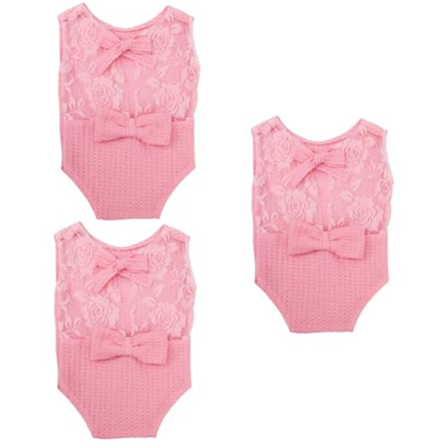 UKCOCO 3St einfarbiger Overall Babykleidung Babyanzug Kleidung für Babys Kleider Requisiten für die Neugeborenenfotografie Requisiten für Babyfotos Neugeborenes Bild in Tuch gehüllt von UKCOCO