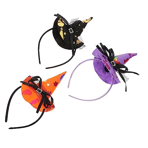 UKCOCO 3Stücke Teiliges Halloween Stirnband mit Hexenhut für Frauen Cosplay Haarband für Halloween Partys Leicht und Bequem Accessoire für Karneval UKCOCO 3Stücke Teiliges Halloween Stirnband mit Hexenhut für Frauen Cosplay Haarband für Halloween Partys Leicht und Bequem Accessoire für Karneval von UKCOCO