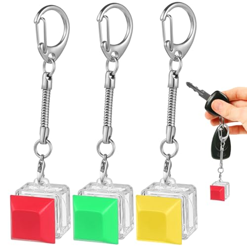 UKCOCO 3Stücke Teiliges Schlüsselanhänger aus Mechanische Tastatur Tastenform für Tastatur Enthusiasten Stressabbauendes Fingertipp Langlebig von UKCOCO