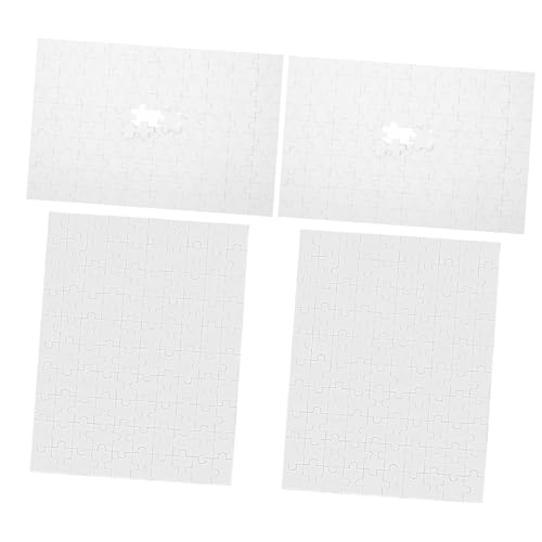 UKCOCO 4 Blätter Blanko Puzzle für DIY Graffiti Puzzle zum Ausmalen und Gestalten Teile Kreatives Lernspielzeug für Zuhause und Schule von UKCOCO