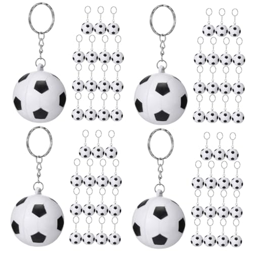 UKCOCO 4 Sätze Fußball Schlüsselanhänger Party Karikatur Schlüsselanhänger Schlüsselanhänger Für Schlüsselkette Dekorativer Fußball-schlüsselanhänger Pu Weiß 15 Stücke * 4 von UKCOCO