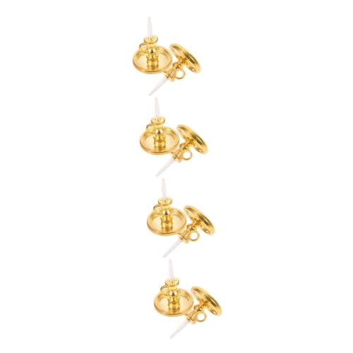 UKCOCO 4 Sätze Mini-hauskerzenhalter Miniatur-Kerze Mini-Vintage-kerzenlicht Puppe Dekoration Mini-Ornamente Zum Basteln Mini-kerzenhalter Legierung 2 Stück * 4 von UKCOCO