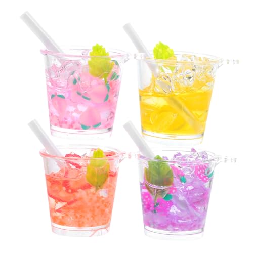 UKCOCO 4 Stück DIY Miniatur Fass Trinkbecher Weinflasche Schlüsselanhänger Für Reisen Shopping Partys Schlüsselanhänger Rucksack Charms Geldbörse Zubehör von UKCOCO