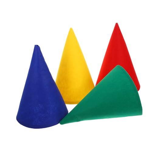 UKCOCO 4 Stück Konischer Entenhut klein Partyhüte für Erwachsene Weihnachten dummer Hut lustig Zwerg Gnom Kostüm Weihnachtsbaumspitze Weihnachtsmütze Gnomenhut und Bart Elfenhut Filzstoff UKCOCO 4 Stück Konischer Entenhut klein Partyhüte für Erwachsene Weihnachten dummer Hut lustig Zwerg Gnom Kostüm Weihnachtsbaumspitze Weihnachtsmütze Gnomenhut und Bart Elfenhut Filzstoff von UKCOCO