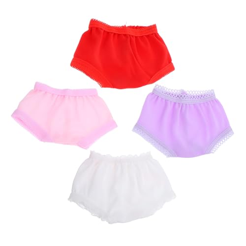 UKCOCO 4 Stück Puppenunterwäsche für Puppen Zufällige Farben und Waschbare und Wiederverwendbare Puppenkleidung für Rollenspiele und Kreative Spiele UKCOCO 4 Stück Puppenunterwäsche für Puppen Zufällige Farben und Waschbare und Wiederverwendbare Puppenkleidung für Rollenspiele und Kreative Spiele von UKCOCO