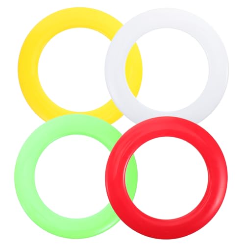 UKCOCO 4 Stück Ring- strandspielzeug Outdoor Outdoor-Sportspielzeug Leichtes Strand Untertasse Sandkasten Spaß Fliegende Ringe Jonglierringe Plastik von UKCOCO