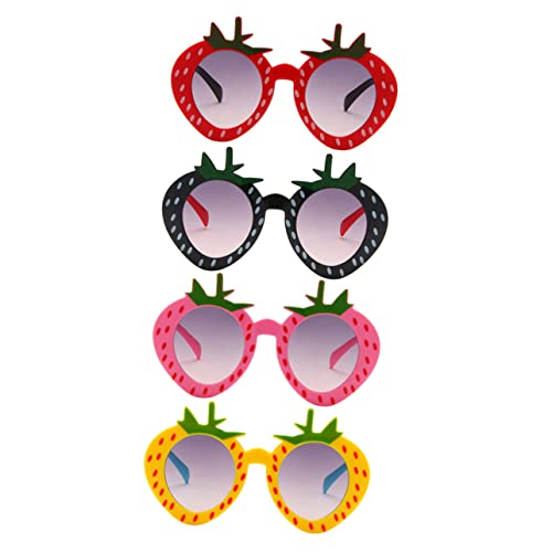 UKCOCO 4 Stück Sonnenbrillen Erdbeerform Bunte Partybrillen für Mädchen Jungen Lustige Foto Requisiten für Sommer Geburtstag Strand UKCOCO 4 Stück Sonnenbrillen Erdbeerform Bunte Partybrillen für Mädchen Jungen Lustige Foto Requisiten für Sommer Geburtstag Strand von UKCOCO