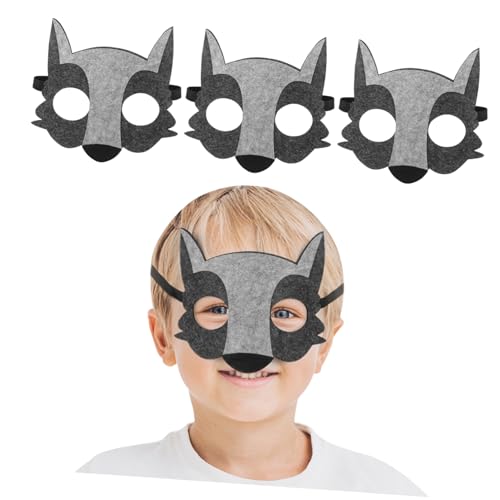 UKCOCO 4 Stück Teiliges Filz Halbes Wolfsgesicht Maske Leicht Komfortabel für Halloween Karneval Cosplay Fest Party Tiermaske Maskerade UKCOCO 4 Stück Teiliges Filz Halbes Wolfsgesicht Maske Leicht Komfortabel für Halloween Karneval Cosplay Fest Party Tiermaske Maskerade von UKCOCO