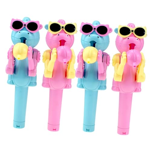 UKCOCO 4 Stück Teiliges Lollipop Roboter Pop Up Lutscherhalter Kreativer Süßigkeitenhalter für Kindergeburtstag Mädchen Jungen Partygeschenk in Blau von UKCOCO