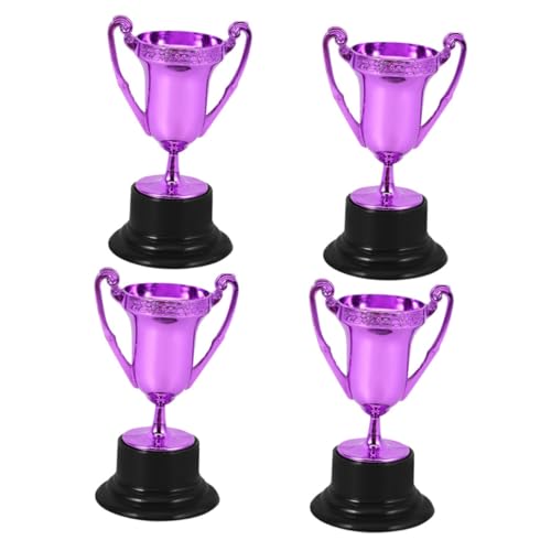 UKCOCO 4 Stück Trophäendekoration Mini-Trophäen Kleiner Trophäenbecher aus Kunststoff Sporttrophäen Trophäen vergeben Pokale für Sieger kleine Trophäe Party Gefälligkeiten Plastik Violett UKCOCO 4 Stück Trophäendekoration Mini-Trophäen Kleiner Trophäenbecher aus Kunststoff Sporttrophäen Trophäen vergeben Pokale für Sieger kleine Trophäe Party Gefälligkeiten Plastik Violett von UKCOCO