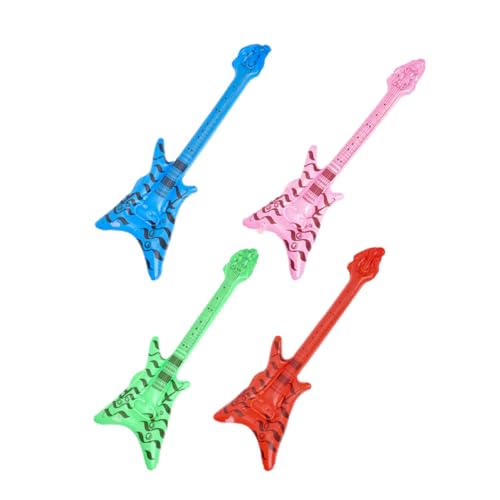 UKCOCO 4 Teiliges Set Aufblasbares Rockinstrument Prince Guitar Gitarren Für Erwachsene Gitarren Requisite Für Kostüm Requisite Gitarre Pappgitarre Spielzeuggitarre Mit Gurt Gitarren von UKCOCO