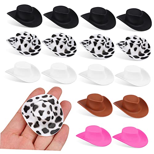 UKCOCO 40Stücke Mini Cowboy Hut Teiliges für Puppenhäuser Cupcake Topper Kostümzubehör für Kreative DIY Projekte von UKCOCO