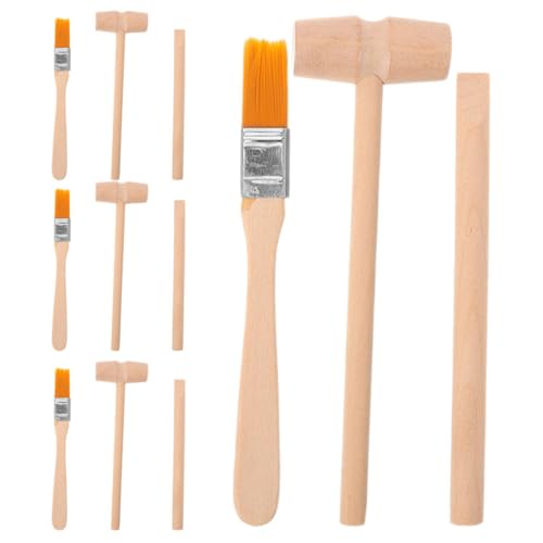 UKCOCO 4Sätze Grabwerkzeug für Archäologische Ausgrabungen Teiliges Kit mit Holzhammer Meißel Pinsel für Jungen Fördert Praktische Fähigkeiten Abenteuerlust von UKCOCO