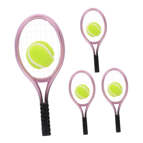 UKCOCO 4Sätze Mini Tennisschläger und Ball Set für Puppenhaus Dekoration Teiliges Set aus Kunststoff für DIY Bastelprojekte Realistische Sportzubehörteile für Kreative UKCOCO 4Sätze Mini Tennisschläger und Ball Set für Puppenhaus Dekoration Teiliges Set aus Kunststoff für DIY Bastelprojekte Realistische Sportzubehörteile für Kreative von UKCOCO