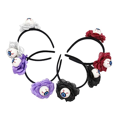 UKCOCO 4Stücke Halloween Eye Ball Stirnbänder Kopfschmuck für Teenager Bequem und Auffällig Perfektes Zubehör für Halloween und Maskerade Partys Erhöht von UKCOCO