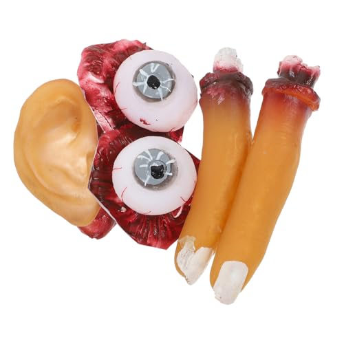 UKCOCO 4Stücke Halloween Gruselige Finger Augen und Realistische Fake Körperteile für Deko für Spukhaus und Halloween Party Lebensechte Requisiten für Schaurige UKCOCO 4Stücke Halloween Gruselige Finger Augen und Realistische Fake Körperteile für Deko für Spukhaus und Halloween Party Lebensechte Requisiten für Schaurige von UKCOCO