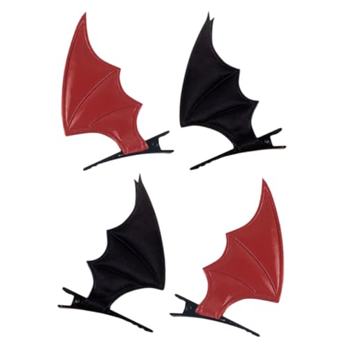 UKCOCO 4Stücke Halloween Haarspangen mit Fledermausflügeln Teufel Haarnadeln Stilvolle Haaraccessoires für Damen Halloween Partys und Cosplay Events Langlebig von UKCOCO