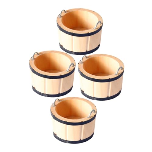UKCOCO 4Stücke Holzfässer Puppenhauszubehör Handgefertigte Dekoration für Kreative Szenarien Holzspielzeug für Fantasievolles und Miniaturdekorationen im Puppenhaus UKCOCO 4Stücke Holzfässer Puppenhauszubehör Handgefertigte Dekoration für Kreative Szenarien Holzspielzeug für Fantasievolles und Miniaturdekorationen im Puppenhaus von UKCOCO