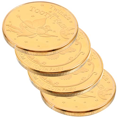 UKCOCO 4Stücke Souvenirmünzen Runde Handwerksmünzen für Accessoire zur Belohnung Beim Zahnwechsel Kreative Dekoration für Kleine Sammler UKCOCO 4Stücke Souvenirmünzen Runde Handwerksmünzen für Accessoire zur Belohnung Beim Zahnwechsel Kreative Dekoration für Kleine Sammler von UKCOCO