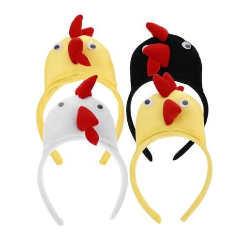 UKCOCO 4Stücke Teiliges Hühnerkostüm Haarband Set Flauschige Hühnerohren für Erwachsene Lustiges Kostüm Accessoire für Halloween Geburtstagsfeiern und Cosplay UKCOCO 4Stücke Teiliges Hühnerkostüm Haarband Set Flauschige Hühnerohren für Erwachsene Lustiges Kostüm Accessoire für Halloween Geburtstagsfeiern und Cosplay von UKCOCO