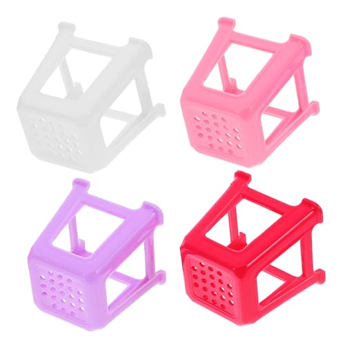 UKCOCO 4pcs Miniaturmodell Möbelpuppenhaus Dekoration Winziger Stuhl Stuhl Set Miniaturpuppenhauszubehör Miniaturmöbel von UKCOCO