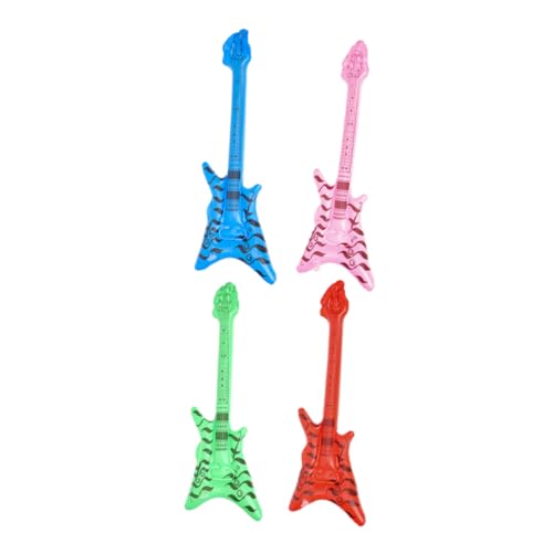 UKCOCO 4stücke Aufblasbare Gitarre Bunte Retro Jahre Luftgitarre Spielzeuge Für Karaoke Musikpartys Wiederverwendbare Party Requisiten Für Rock Star Fans von UKCOCO