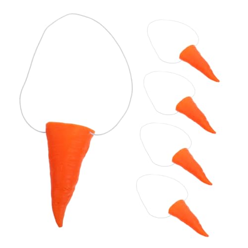 UKCOCO 5 Stück Clown -Karotte Austauschbare Karottennase Schneemann-karottennase Zum Basteln Schneemann-zubehör Schneemann Nase Cosplay Schneemann Karottennase Falsche Nase Orange Vinyl UKCOCO 5 Stück Clown -Karotte Austauschbare Karottennase Schneemann-karottennase Zum Basteln Schneemann-zubehör Schneemann Nase Cosplay Schneemann Karottennase Falsche Nase Orange Vinyl von UKCOCO