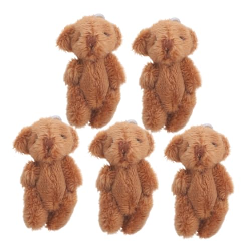 UKCOCO 5 Stück Kleine Bären Kleine Bären Tier Schlüsselanhänger Bären Partygeschenke Mini Plüschtiere Mini Bären Mini Plüschtiere Taschenbär Mini Plüschbär Schlüsselanhänger von UKCOCO