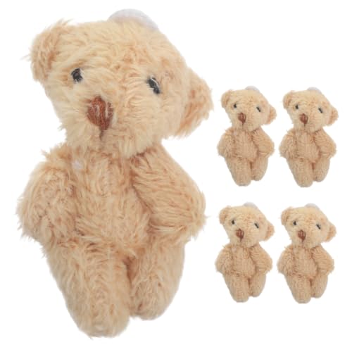 UKCOCO 5 Stück Mini Bär Plüschbär Partygeschenke Mini Stofftiere Kleiner Bär Schlüsselanhänger Bär Kleine Bären Bär Valentinstags Partygeschenke Bär Stofftier Bär von UKCOCO