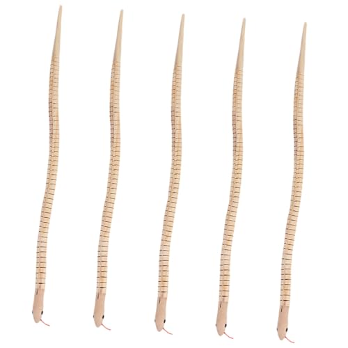 UKCOCO 5 Stück Teiliges Holzschlangen Realistische Flexible Tiernachbildung Halloween Streich Kindergeburtstag Dekoration Lernspielzeug für Jungen Mädchen UKCOCO 5 Stück Teiliges Holzschlangen Realistische Flexible Tiernachbildung Halloween Streich Kindergeburtstag Dekoration Lernspielzeug für Jungen Mädchen von UKCOCO