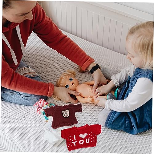 UKCOCO 5 Stück Teiliges Niedliche Puppenkleidung Leichte Kompakte Bärenkostüme Handgefertigte Sweater für Puppenzubehör für Mädchen Langlebig und Tragbar UKCOCO 5 Stück Teiliges Niedliche Puppenkleidung Leichte Kompakte Bärenkostüme Handgefertigte Sweater für Puppenzubehör für Mädchen Langlebig und Tragbar von UKCOCO
