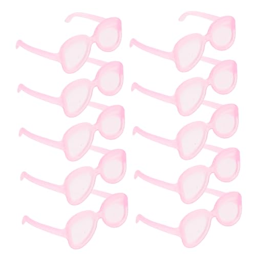 UKCOCO 50 Stück Mini Puppen Sonnenbrillen aus Kunststoff Niedliche Eyewear Dekoration für Puppenhaus Accessoires für Puppen Robust und Einfach Anzuziehen von UKCOCO