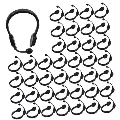 UKCOCO 50 Stück Mini Puppenhaus Kopfhörer Mikrofon Headset Dekoration Kunststoff Puppen Accessoires für Puppenkostüm Zubehör von UKCOCO