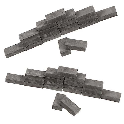 UKCOCO 50 Stück Miniatur Ziegelsteine für DIY Sandkasten Realistische Modellziegel für Kreative Mini Landschaften Kindersichere Bausteine Fantasie und Kreativität von UKCOCO