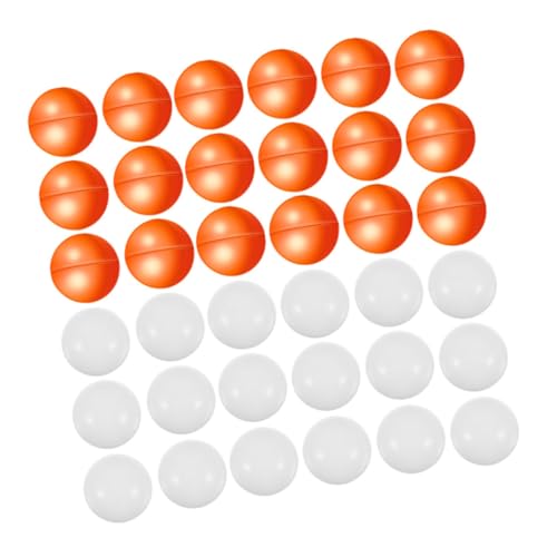 UKCOCO 50 Stück Öffnbare Lotteriekugeln aus Wiederverwendbarem PVC Kleine Leichte Spielkugeln für Partyspiele Tombola Gewinnspiele und Freizeitaktivitäten Orange und Weiß Vielseitige von UKCOCO
