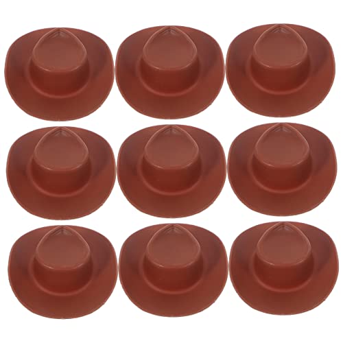 UKCOCO 50 Stück Teiliges Mini Cowboyhut für Puppen Leichte Stabile Western Hüte aus Robustem Material Winzige Party Hüte für DIY Dekoration Puppenzubehör Geschenkidee für Bastelprojekte von UKCOCO