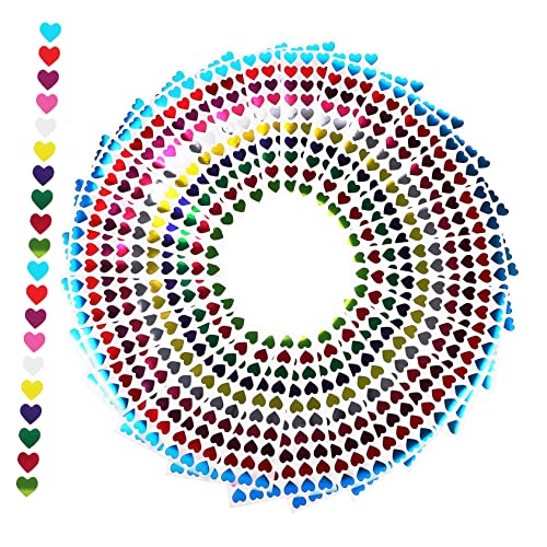 UKCOCO 50Blätter Herzaufkleber Selbstklebend Dekorative Liebesaufkleber Bunten Farben für Umschläge Bastelarbeiten und Dekorationen für Hochzeiten und Scrapbooking UKCOCO 50Blätter Herzaufkleber Selbstklebend Dekorative Liebesaufkleber Bunten Farben für Umschläge Bastelarbeiten und Dekorationen für Hochzeiten und Scrapbooking von UKCOCO