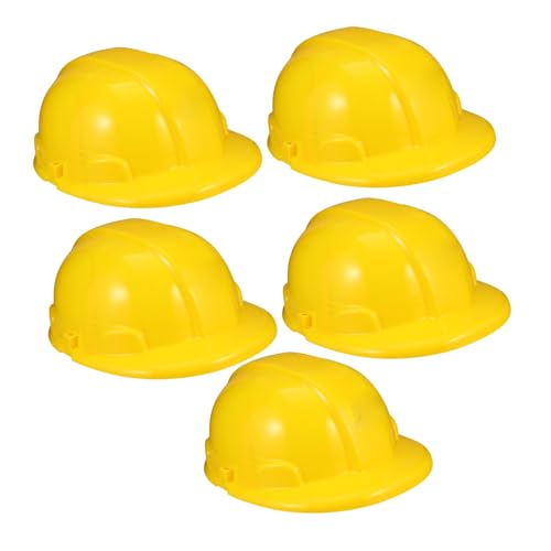 UKCOCO 5Stücke Bauarbeiter Hüte Gelbe Sicherheitshelme für Party und Rollenspiele für Baustellen und Themenfeste von UKCOCO