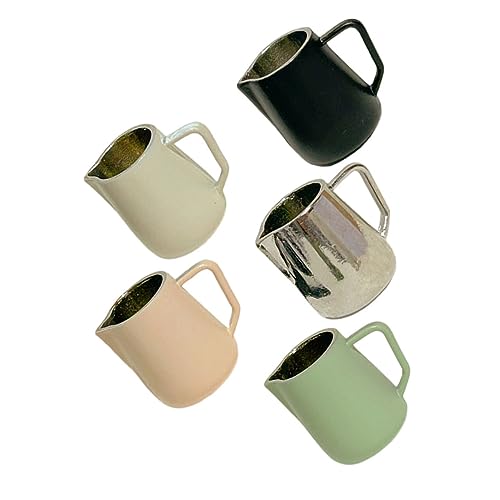 UKCOCO 5Stücke Kaffeetassen Charmante Modelle für Puppenstuben Detailreiche Schaumkrüge Pastellfarben zur Dekoration von UKCOCO