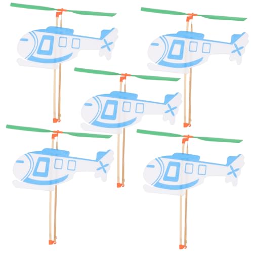 UKCOCO 5Stücke Kreative Flugzeug Spielzeuge für Gummiband Hubschrauber und Segelflugzeuge zur Praktischer Fähigkeiten und Spielspaß im Freien von UKCOCO